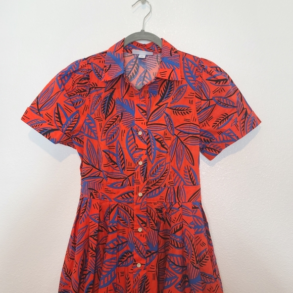 Alexis x Target Tropical Leaf Button Front Shirt Dress - Picture 4 of 14